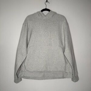 Lululemon Gray Hoodie Sleeve Logo Kangaroo Pocket Pullover Sweatshirt XL